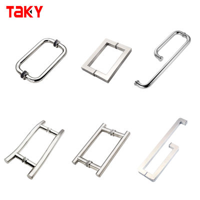 Aanpassing Aluminium douche scherm glazen deur handvat met 0,5 mm dikte en BN afwerking