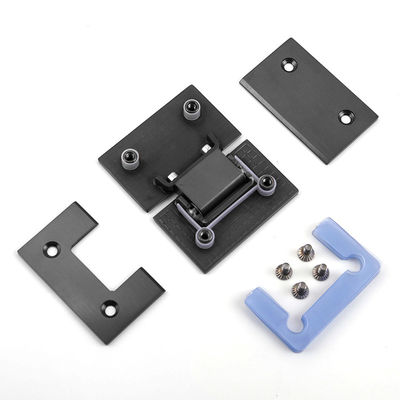 Brushed Nickel Finish Black Matte Douche Badkamer Badkamer Scharnier voor glazen deur Pivot Spring