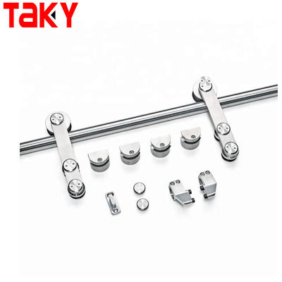 Roosterloze glazen doucheruimte Rolling Barn Schuifdeur Track Hardware Kit met Acryl Tray