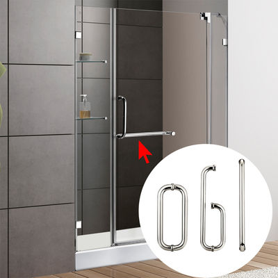 Door-vensterhandgrepen 304 roestvrij staal mat zwart kleur vierkant buis glas deurhandgreep