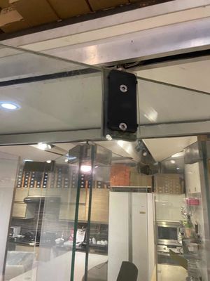 Hardwarebevestigingen voor schuifglas van roestvrij staal voor opvouwde deuren van raamloos glas