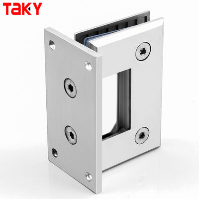 Lange levensduur 90 graden Frameless Brass Pivot Glass Screen Door Shower Hinges voor douche hutten