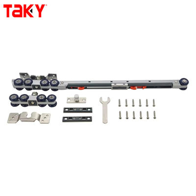 IJzeren Nylon Meubels Kledingkast Deur Hangend Track Dubbel Single Soft sluiting 8 Wiel Schuifdeur katrol Damper Rollers