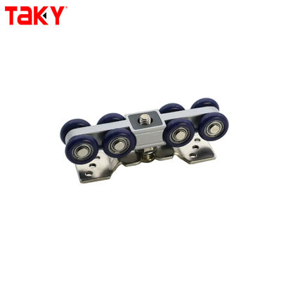 IJzeren Nylon Meubels Kledingkast Deur Hangend Track Dubbel Single Soft sluiting 8 Wiel Schuifdeur katrol Damper Rollers