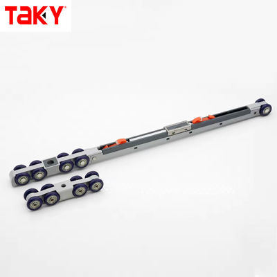 IJzeren Nylon Meubels Kledingkast Deur Hangend Track Dubbel Single Soft sluiting 8 Wiel Schuifdeur katrol Damper Rollers