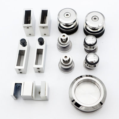 SS304 Vierkante 30*10mm Bar Douche Schuifdeur Tube Fitting met zilveren uiterlijk stijl
