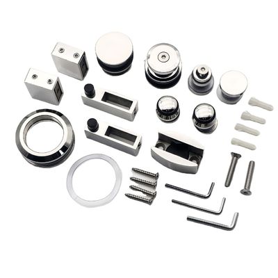 SS304 Vierkante 30*10mm Bar Douche Schuifdeur Tube Fitting met zilveren uiterlijk stijl