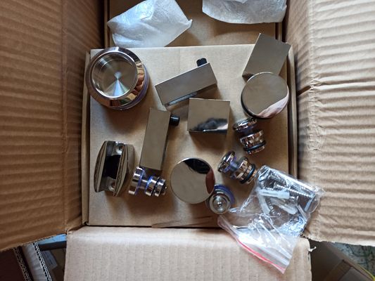 Vlek/chroom afwerking Roestvrij staal badkamer glas douche schuifglas deur systeem