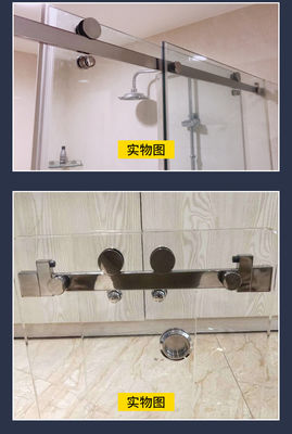 8-12 Dik veilig glas Hardware Glas systeem set Badkamer accessoires Schuifdeur Kit