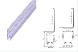 Schuifglas douche deur afdichting met 180 graden transparant PVC en lange lift functie