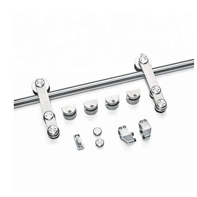 Moderne ontwerp ronde dien glijdende schuur deur hardware kit voor dubbel hangend spoor systeem