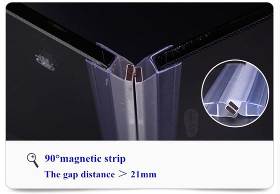 Doorzichtige glazen deuren ontwerp waterdicht glazen douche deur afdichting strip voor 6-12MM