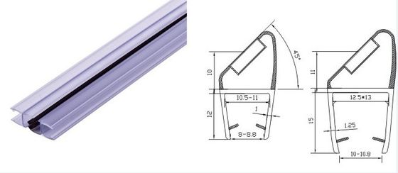 Doorzichtige glazen deuren ontwerp waterdicht glazen douche deur afdichting strip voor 6-12MM
