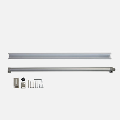 30-80 kg Zilveren drukwerk Frameloze glazen schuifdeur Automatische sluiter Pneumatische terugschuif