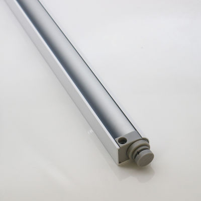 30-80 kg Zilveren drukwerk Frameloze glazen schuifdeur Automatische sluiter Pneumatische terugschuif