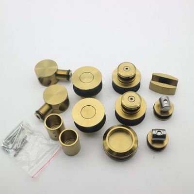 Hoge hardheid en duurzaamheid Schuifdeur accessoire voor een enkele glazen deur in Pools goud