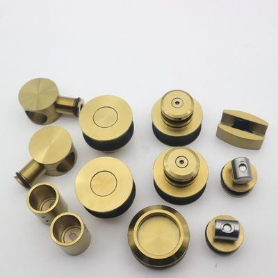 Hoge hardheid en duurzaamheid Schuifdeur accessoire voor een enkele glazen deur in Pools goud