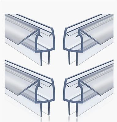 Doorzichtige PVC douche afdichting strip voor 3/8-inch frameless glas douche deur 2000mm lengte