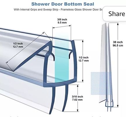 Lange liftfunctie PVC-plastiek douche deur bodem afdichting streep voor moderne badkamers