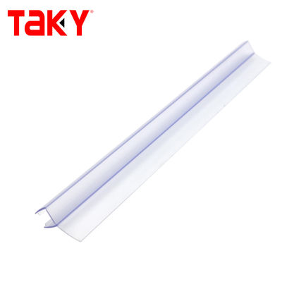 Doorzichtige PVC waterdichte afdichtingsstrips voor schuifbare badkamer glazen deur 6-12 mm breedte