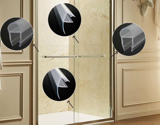 6-12 mm doorzichtige glazen douche deur vegen waterdichte banden met lange lift functie