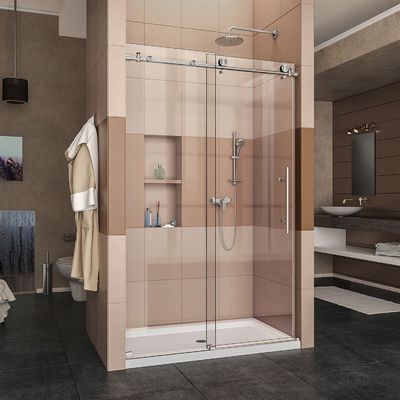Glijdende glazen deur hardware voor douche kamer Duurzaam zwaar werkend roestvrij staal ontwerp