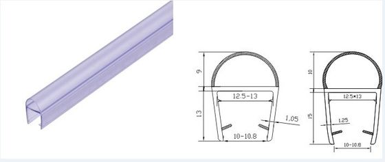 180 graden H-type polycarbonaat waterdicht voor 2400MM In-line paneel stoom douche deur