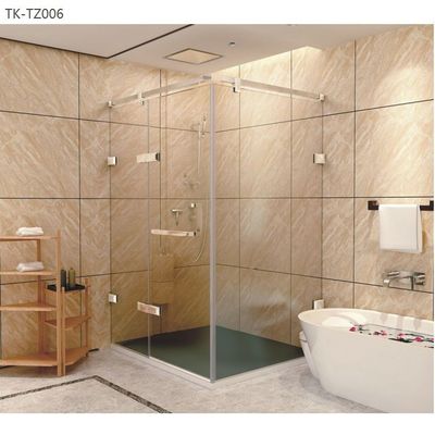 Hotel Badkamer Essentiële Moderne SS304 Spiegeldraaide douche deur voor renovatie