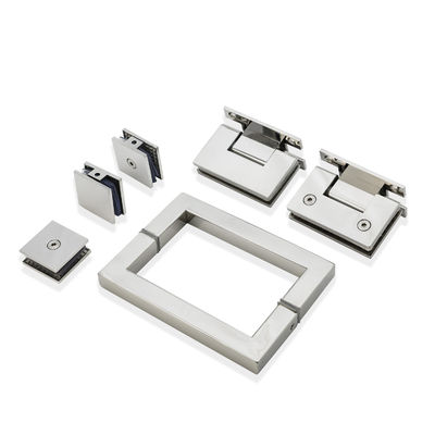 Open stijl scharnier glazen deur vierkant handvat kit voor hele set roestvrij staal douche
