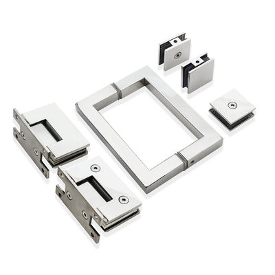 Open stijl scharnier glazen deur vierkant handvat kit voor hele set roestvrij staal douche
