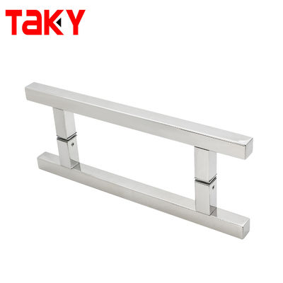 Villa Vierkante glazen deur handgreep roestvrij staal 304 Chrome handgreep voor gehard glas deur