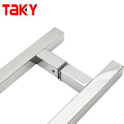 Villa Vierkante glazen deur handgreep roestvrij staal 304 Chrome handgreep voor gehard glas deur