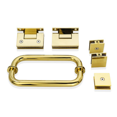 Brushed Nickel Finish Roestvrij staal douche scharnier en glazen klem kit voor glazen deur