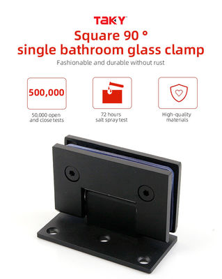 Amerikaanse markt 304 roestvrij staal mat zwart frameless pivot glas douche deuren scharnier