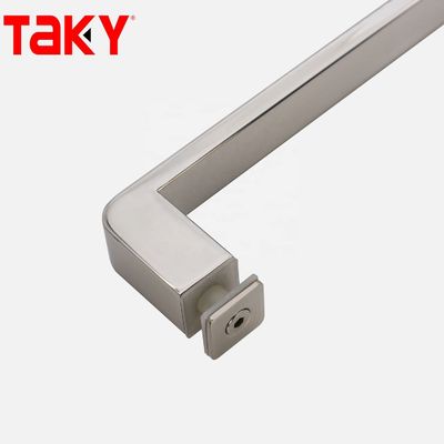 12 mm glasdikte roestvrij staal rechthoekige buisbalk glazen deur recht eenzijdig trekhandvat