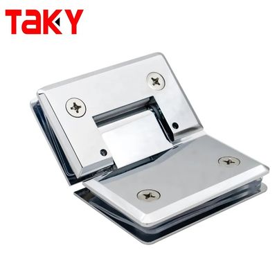 Beveiligde deur sluiting 8-12mm Glas geborsteld goud douche Frameless Glass Door Pivot Scharnier