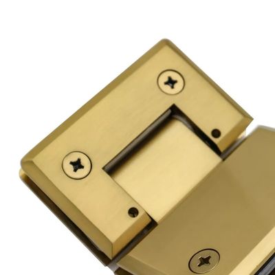 Beveiligde deur sluiting 8-12mm Glas geborsteld goud douche Frameless Glass Door Pivot Scharnier