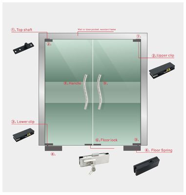 Roestvrij staal trekhandgreep voor hotel kantoor appartement deuren ramen 200*200*19*1,0mm