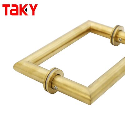 Polish Finish Long Main Entrance Door Handle met 203*203mm Rose Gold Pull Handle