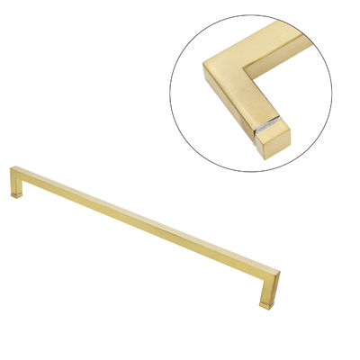 6-14mm Glasdikte Stalen Vierkante L-vorm Grote Twin Glass Door Flush Pull Shower Door Handles