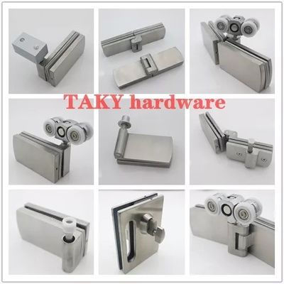 Zinklegeringsglas Hardware Schuifbare vouwbare raamloze glazen systemen Interieur tweevoudige deur