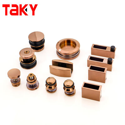 Eén glas douche deur roestvrij staal 304 schuifbaar schuur deur hardware kit in goud afwerking