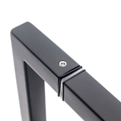 Matt Zwarte Vlek Back To Back Schuif douche Glas deur Vierkant trekhandgreep 6 8 inch