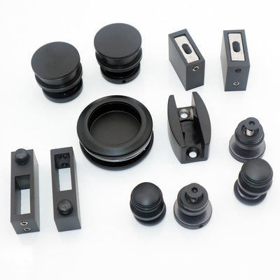 Frameless glazen schuifdeuren hardware kit met zachte dicht rechte stijl schuifdeur