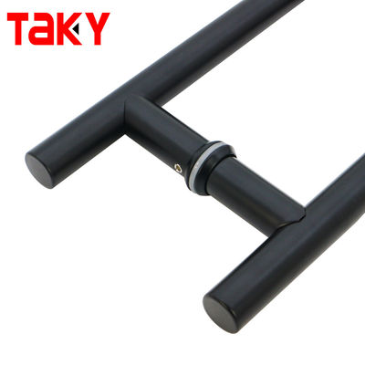0.5mm Dikte Matt Zwart Interieur Glas deurgrepen voor kantoor douche kamer behuizing