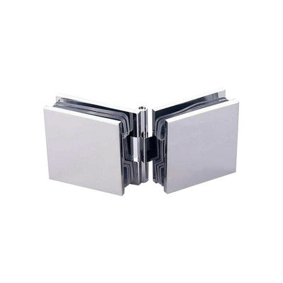 Gepolijste afwerking Messing glas tot glas scharnier voor 8-12 mm glas retail displays