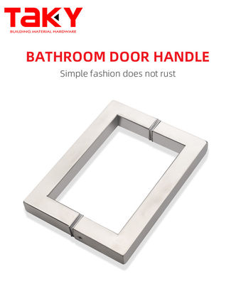 Gepolijste chroom afwerking roestvrij staal vierkant pivot glas deur handvat met en monster