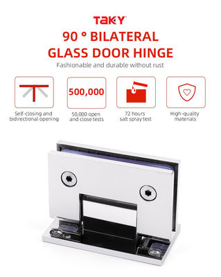 Matt Zwart Afwerking Verstelbaar Frameless Tempered Glass Door Gate Clamp Douche Ruimte Scharnieren