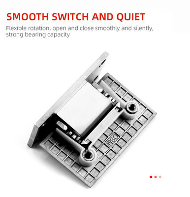 Matt Zwart Afwerking Verstelbaar Frameless Tempered Glass Door Gate Clamp Douche Ruimte Scharnieren