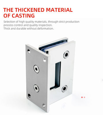 Matt Zwart Afwerking Verstelbaar Frameless Tempered Glass Door Gate Clamp Douche Ruimte Scharnieren